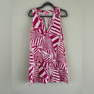 Lilly Pulitzer Estrada Dress in Capri Pink Yacht Sea Print Size Large